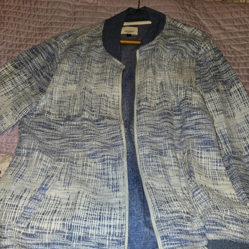 Mens L Civil Society Zip up Sweater